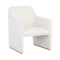 Sunpan Doreen Lounge Chair in Lux Brass - Diamond Mummy / Rubino White / Lux Moon Dust - Diamond Ocher
