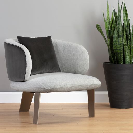 Sunpan Garry Lounge Chair - San Remo Winter Cloud / Diamond Mummy