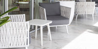 DecoScapes Aria 20" Square Aluminum Frame End Table