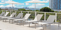 DecoScapes Fusion Aluminum Sling Armless Chaise Lounge