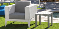 DecoScapes Fusion Aluminum 18'' Wide Square End Table