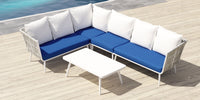 DecoScapes Aria 43" Rectangular Aluminum Frame Coffee Table