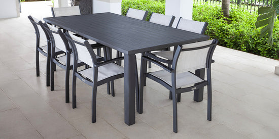 DecoScapes Fusion Aluminum Stackable Arm Dining Side Chair