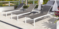 DecoScapes Fusion Aluminum Sling Armless Chaise Lounge