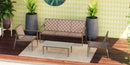 DecoScapes Furniture Danish Aluminum Sling Strap Loveseat