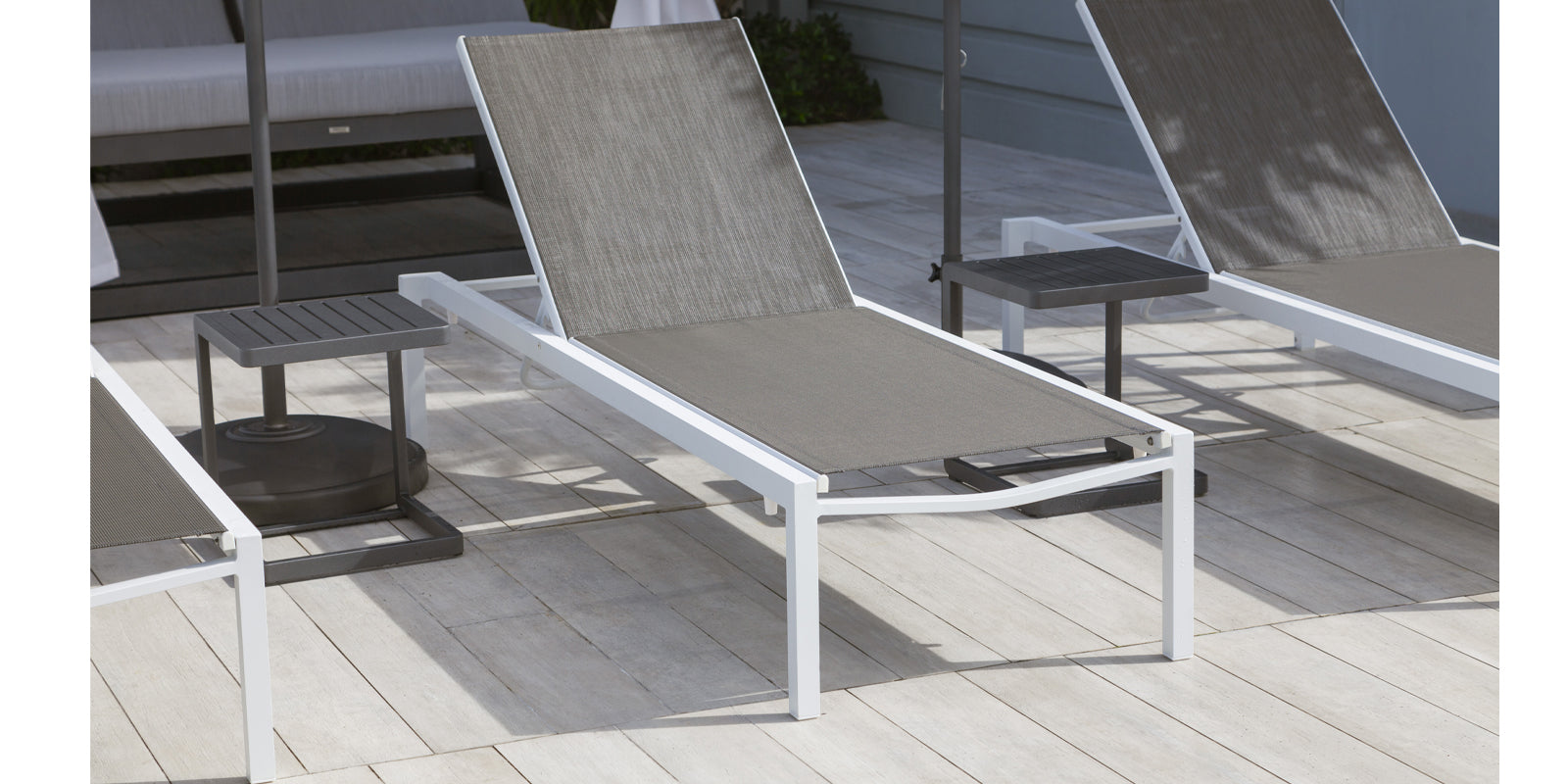 DecoScapes Fusion Aluminum Sling Armless Chaise Lounge