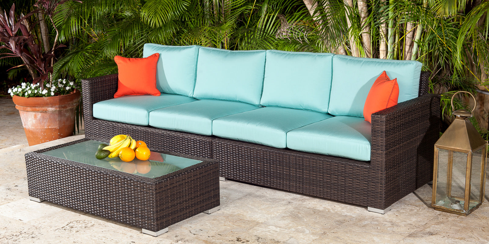 DecoScapes Lucaya Right Arm Loveseat With Standard Cushion