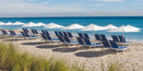 DecoScapes Tides Sling Aluminum Stackable Armless Chaise Lounge