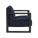 Sunpan Joaquin Lounge Chair Bravo Metal / Metropolis Blue