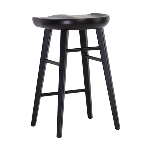 Sunpan Dominic Counter Stool in Black / Walnut / Light Oak