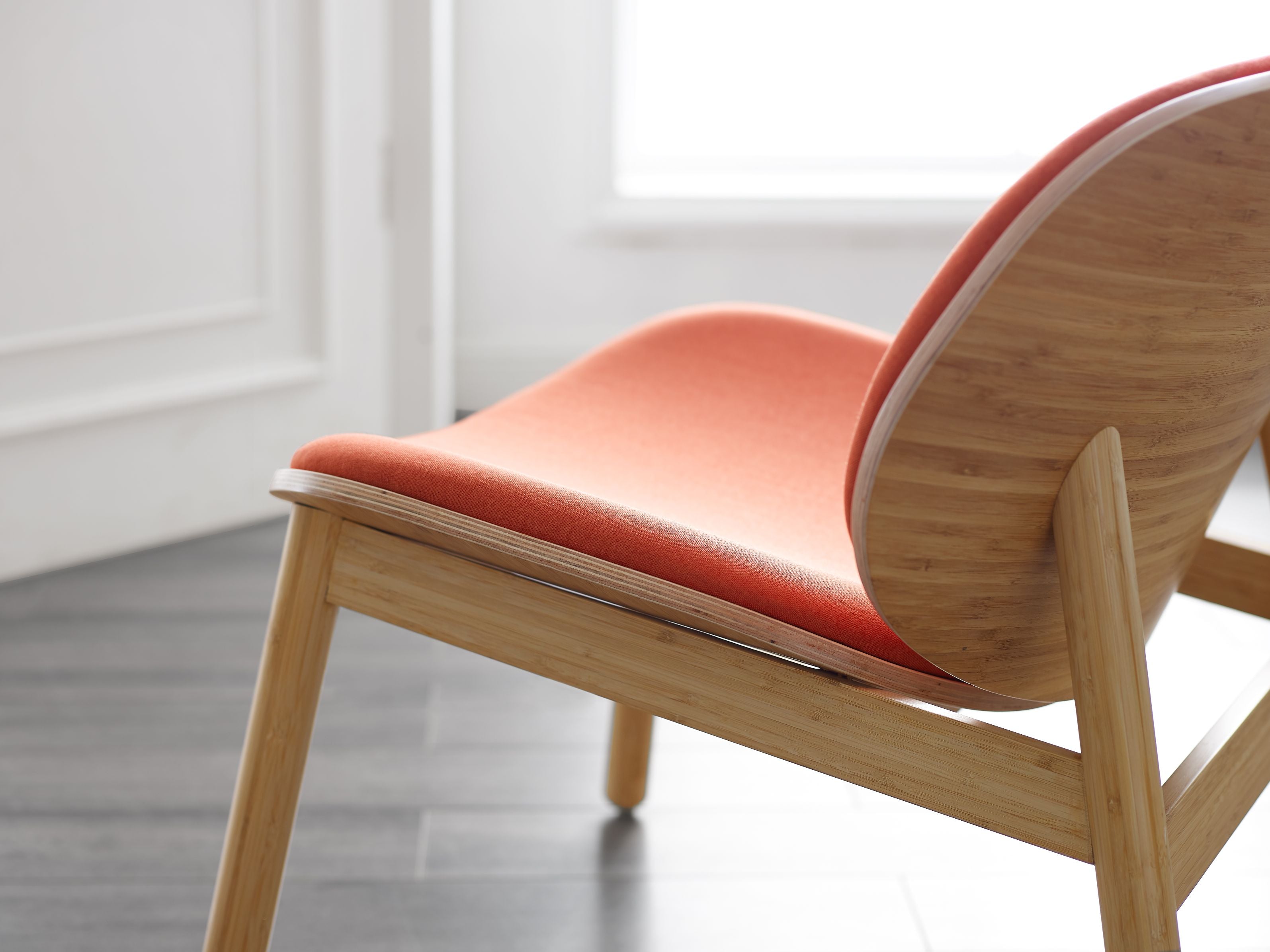 Greenington Danica Lounge Chair in Wheat Gray/Wheat Red