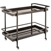 Sunpan Livingston Bar Cart Antique Brass / Black