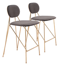 Zuo Modern Georges Counter Stool Gray & Gold