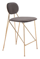 Zuo Modern Georges Counter Stool Gray & Gold