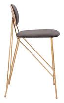 Zuo Modern Georges Counter Stool Gray & Gold