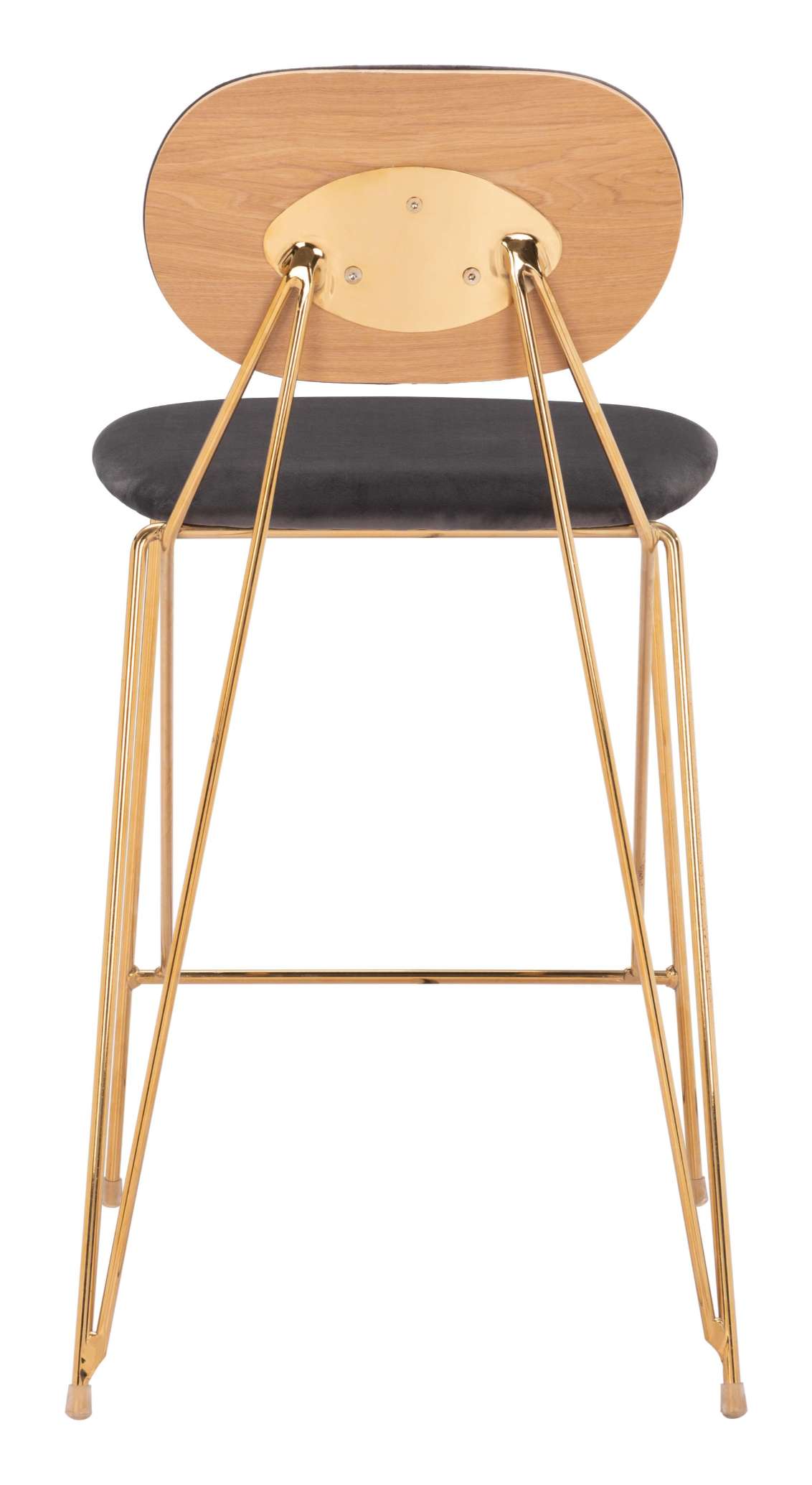 Zuo Modern Georges Counter Stool Gray & Gold
