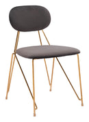 Zuo Modern Georges Dining Chair in Gray & Gold