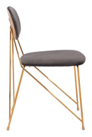 Zuo Modern Georges Dining Chair in Gray & Gold