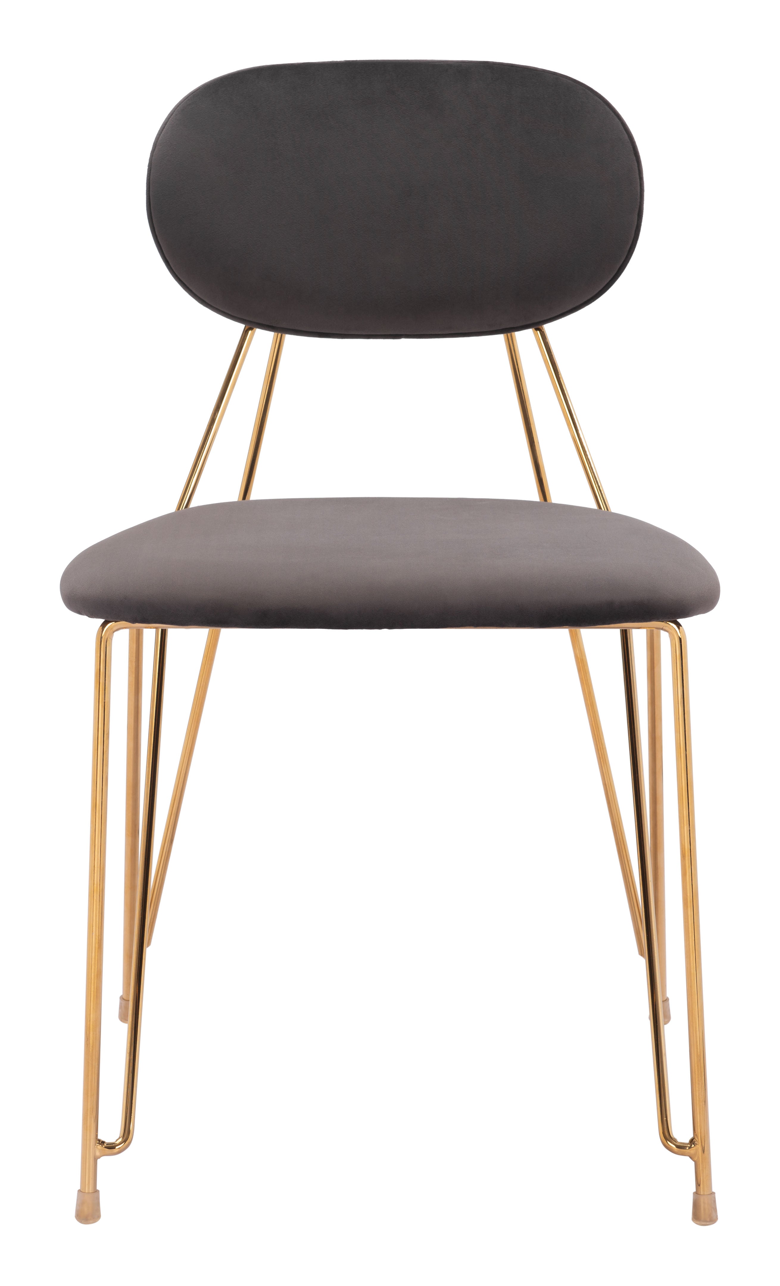 Zuo Modern Georges Dining Chair in Gray & Gold