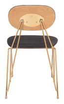 Zuo Modern Georges Dining Chair in Gray & Gold