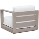 Sunpan Tavira Armchair Charcoal-Lanikai Salt and Pepper / Greige-Stinson White