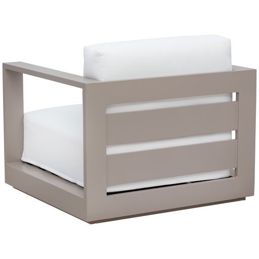 Sunpan Tavira Armchair Charcoal-Lanikai Salt and Pepper / Greige-Stinson White