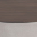 Sunpan Diaz Coffee Table in Grey-Wood Grain Brown / Marble-Look Antique Brass