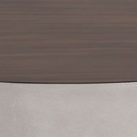 Sunpan Diaz Coffee Table in Grey-Wood Grain Brown / Marble-Look Antique Brass