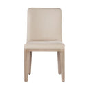 Sunpan Elisa Dining Chair in Grey Oak - Dazzle Cream / Naya Check Black / Light Oak - Mainz Cream