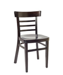 BFM Seating Giulia Side Chair In Dark Walnut/Natural/Black Stain