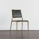 Sunpan Odilia Stackable Dining Chair Bravo Cream / Bravo Portabella - Set of Two