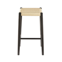 Greenington Leif Counter Height Stool In Caviar/Wheat