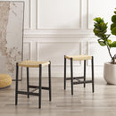 Greenington Leif Counter Height Stool In Caviar/Wheat