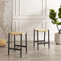 Greenington Leif Counter Height Stool In Caviar/Wheat