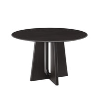 Greenington Luna 48” Round Table In Caviar/Wheat