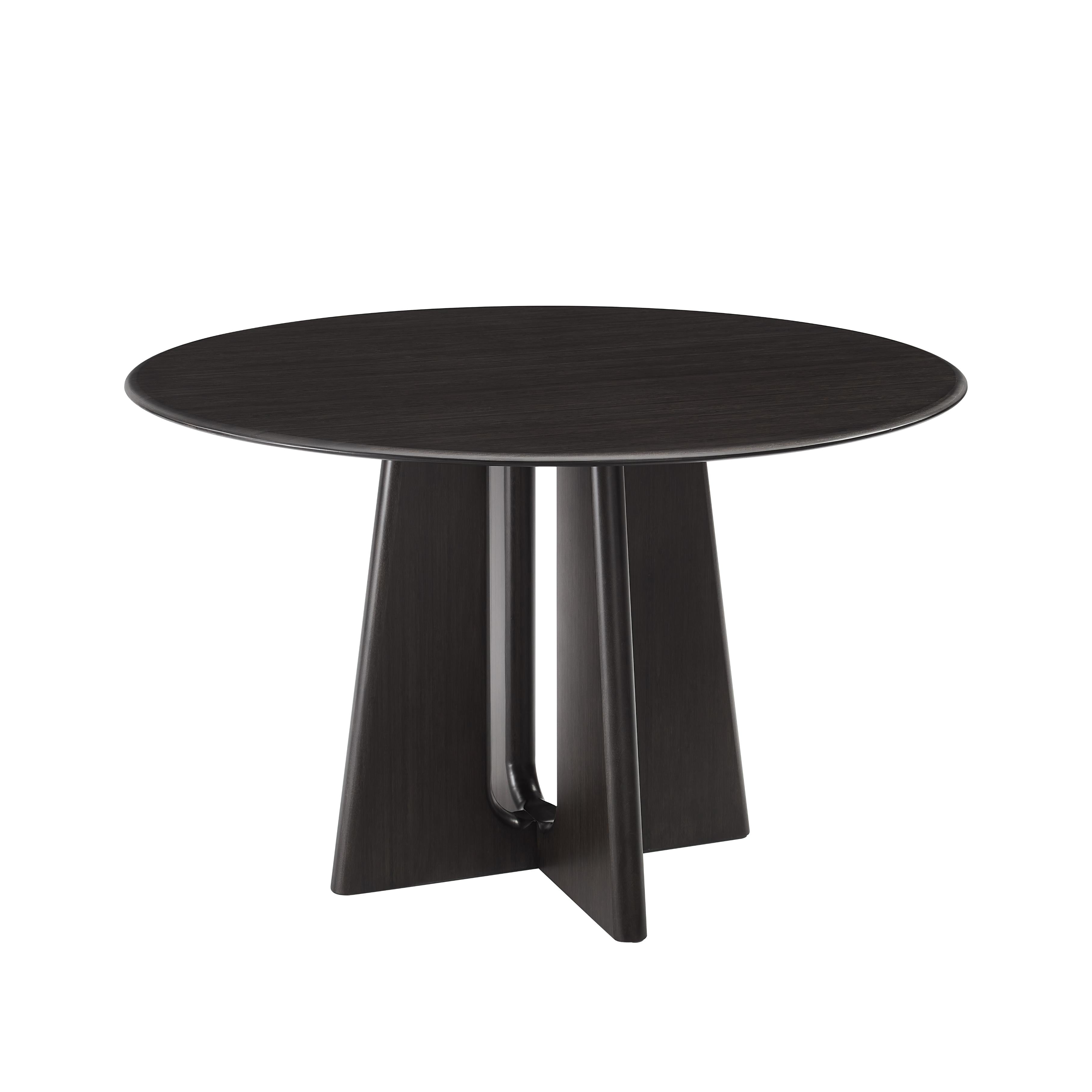 Greenington Luna 48” Round Table In Caviar/Wheat