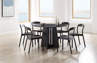 Greenington Luna 48” Round Table In Caviar/Wheat