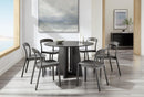 Greenington Luna 48” Round Table In Caviar/Wheat