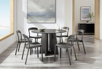 Greenington Luna 48” Round Table In Caviar/Wheat
