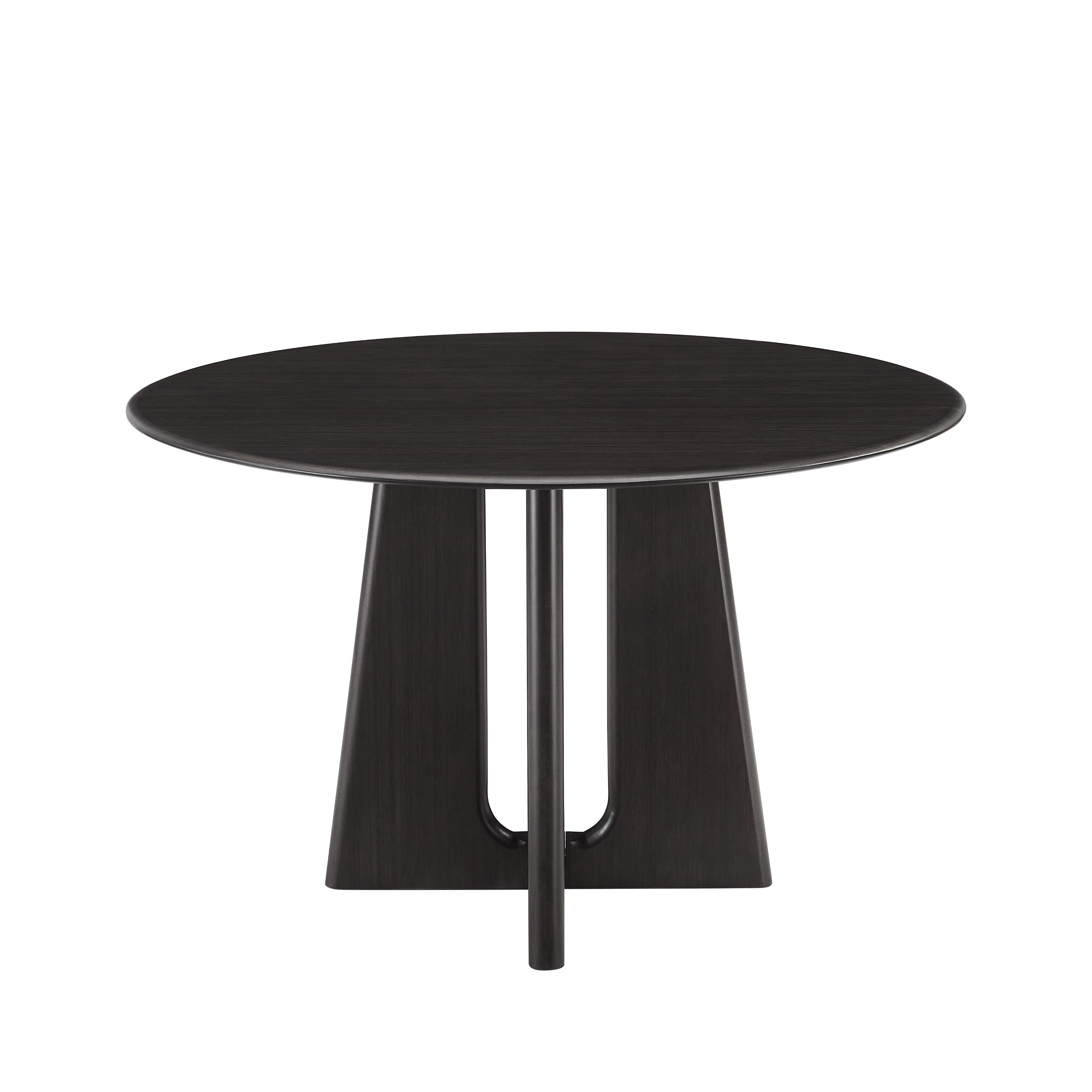 Greenington Luna 48” Round Table In Caviar/Wheat