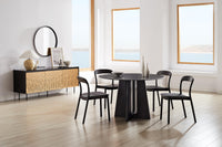 Greenington Luna 48” Round Table In Caviar/Wheat