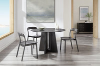 Greenington Luna 48” Round Table In Caviar/Wheat