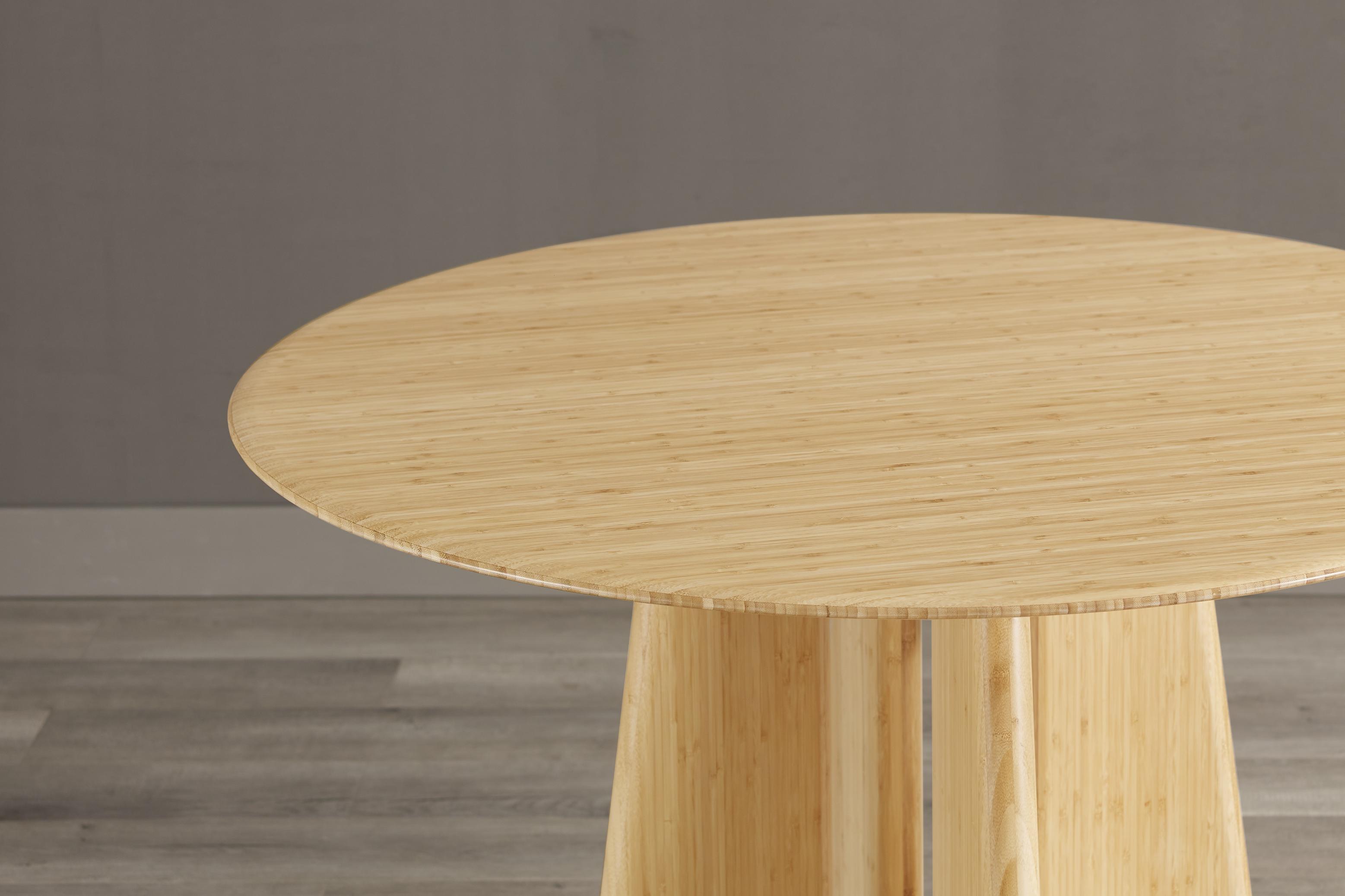 Greenington Luna 48” Round Table In Caviar/Wheat