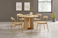 Greenington Luna 48” Round Table In Caviar/Wheat