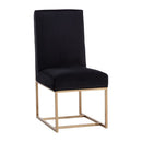 Sunpan Joyce Dining Chair in Casablanca Stratus / Cube Black