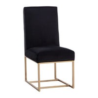 Sunpan Joyce Dining Chair in Casablanca Stratus / Cube Black