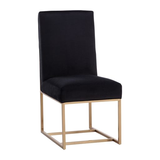 Sunpan Joyce Dining Chair in Casablanca Stratus / Cube Black