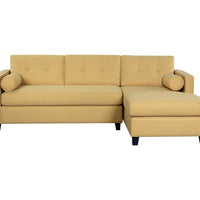 Sunpan Lautner Sofa Bed Chaise - Raf - Limelight Honey / Liv Dove