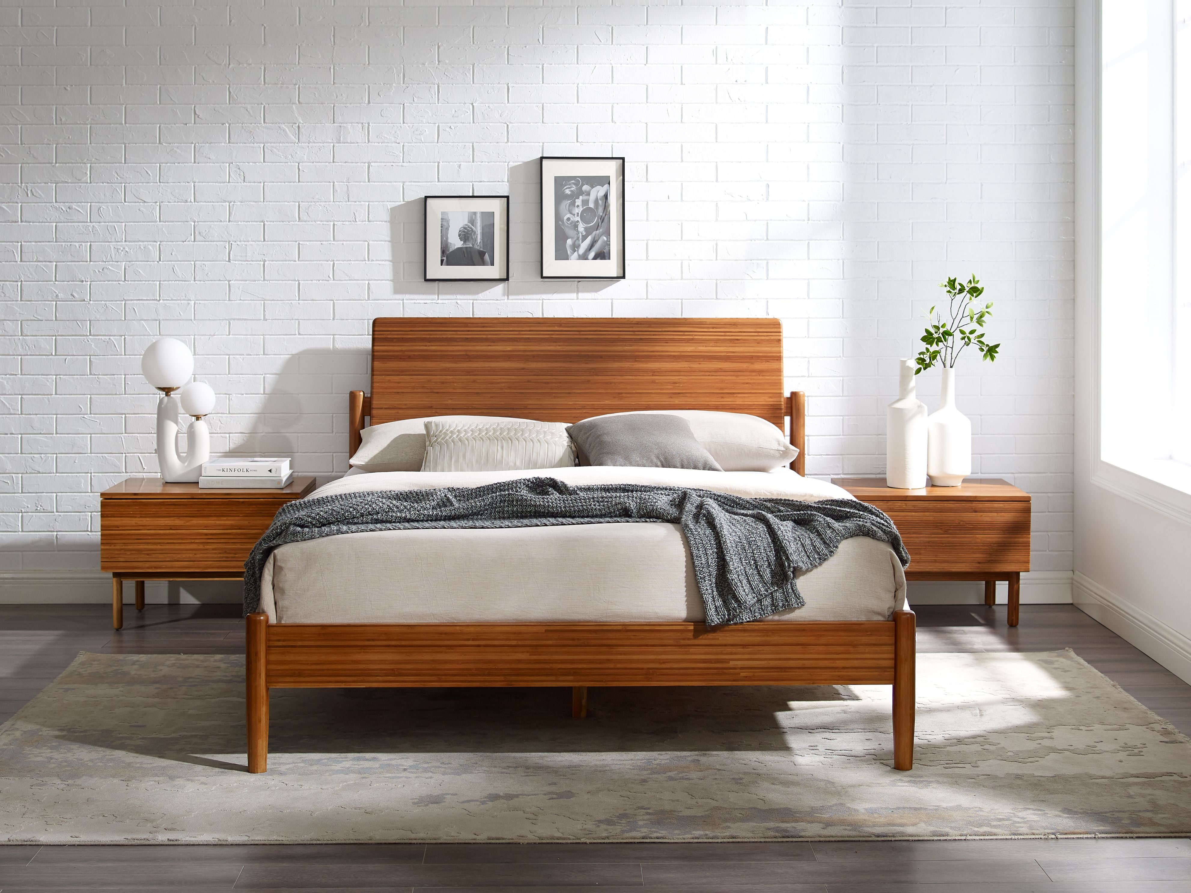 Greenington Monterey King Platform Bed - Amber / Wheat