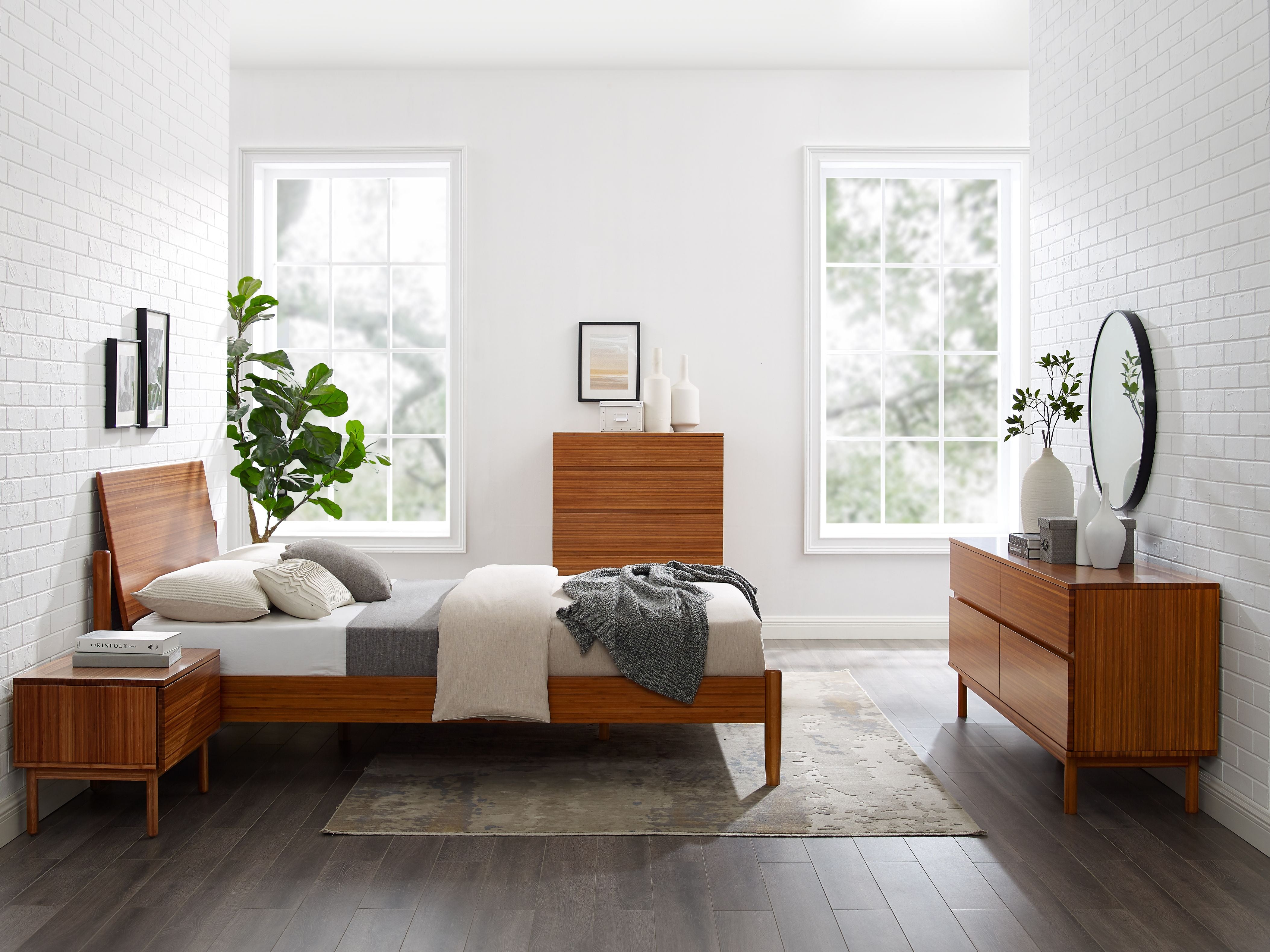 Greenington Monterey King Platform Bed - Amber / Wheat